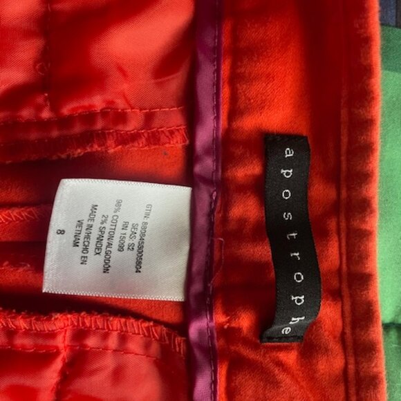 Apostrophe Red Cropped Dress Pants | Size 8 - Picture 3 of 3